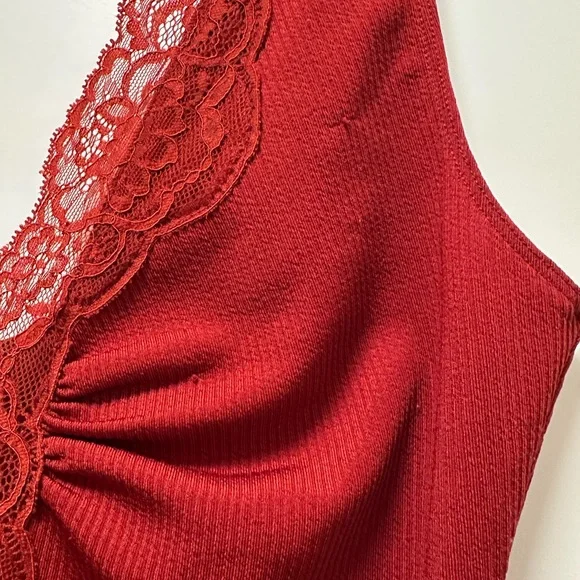 Free People Burgundy Lace Bodysuit - Picture 4 of 5